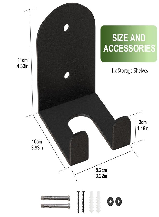 VINHOLD Heavy Duty Barbell Hanger, Vertical Bar Wall Rack for Home, Garage & Commercial Gyms, Olympic Barbell Holder, Space-Saving Gym Accessory Bar Mount Rack, Holds Under 32mm Bar Size(Black) - Image 2