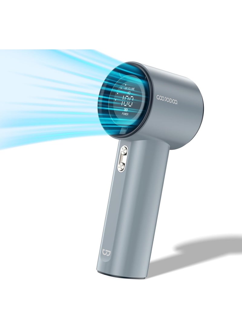 GOOJODOQ GFS001 High Speed Handheld Fan with LED Display, 100 Gear Strong Wind, Blue - Image 1