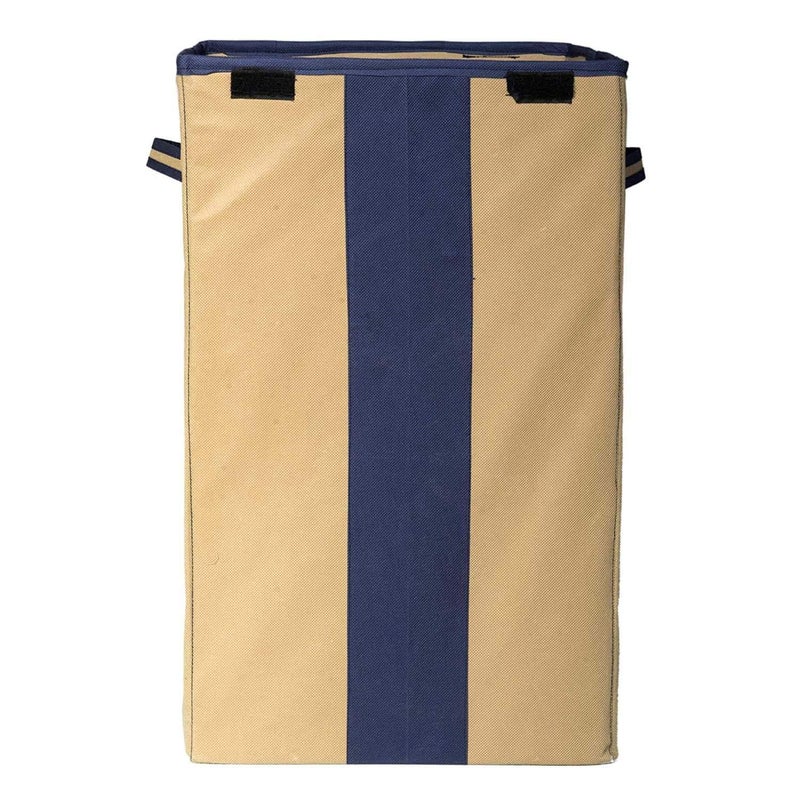 Unicrafts Laundry Bag for Clothes 68 L Laundry Basket With Lid Durable and Collapsible Laundry storage Bag with Side Handles Clothes Toys Storage Foldable Laundry Bag for Dirty Clothes Combo Pack of 2 Pc BeigeBlue - Image 2