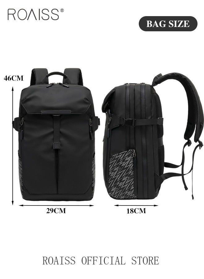 roaiss Unisex Multifunctional Backpack with Multiple Compartments Scientific Partitioning Reflective Design Dry and Wet Separation Bag Insulated Bottle Pocket Expansion Pocket for Basketball Helmet Storage - Image 5