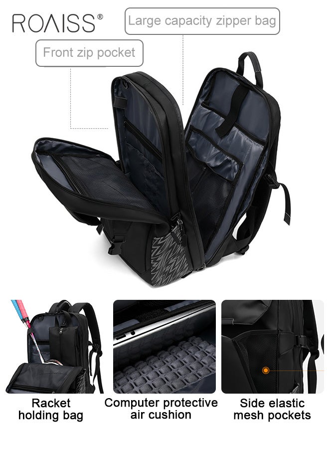 roaiss Unisex Multifunctional Backpack with Multiple Compartments Scientific Partitioning Reflective Design Dry and Wet Separation Bag Insulated Bottle Pocket Expansion Pocket for Basketball Helmet Storage - Image 4
