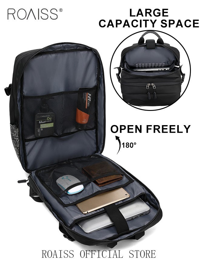 roaiss Unisex Multifunctional Backpack with Multiple Compartments Scientific Partitioning Reflective Design Dry and Wet Separation Bag Insulated Bottle Pocket Expansion Pocket for Basketball Helmet Storage - Image 3