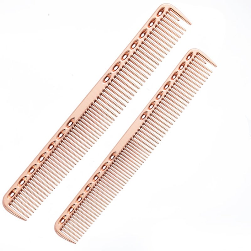 SMITH CHU Professional Space Aluminum Dressing Combs for Women - Best Styling Comb for Long,Wet or Curly, Reduce Hair Loss and Dandruff&Headache Gold - Image 1