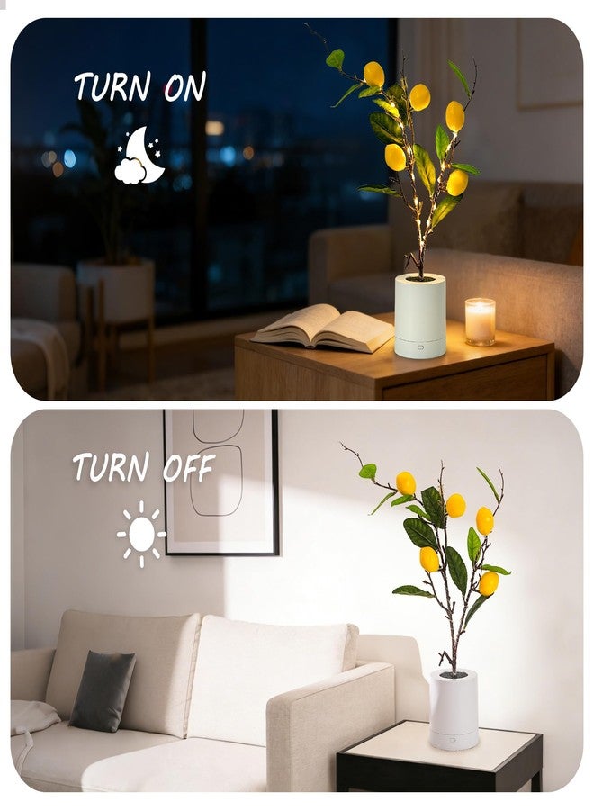WSYEAR Small Fake Lemon Tree for Lemon Decor,Real Touch Faux Plant for Home Office Desk Decor Farmhouse Kitchen Living Room - Image 5