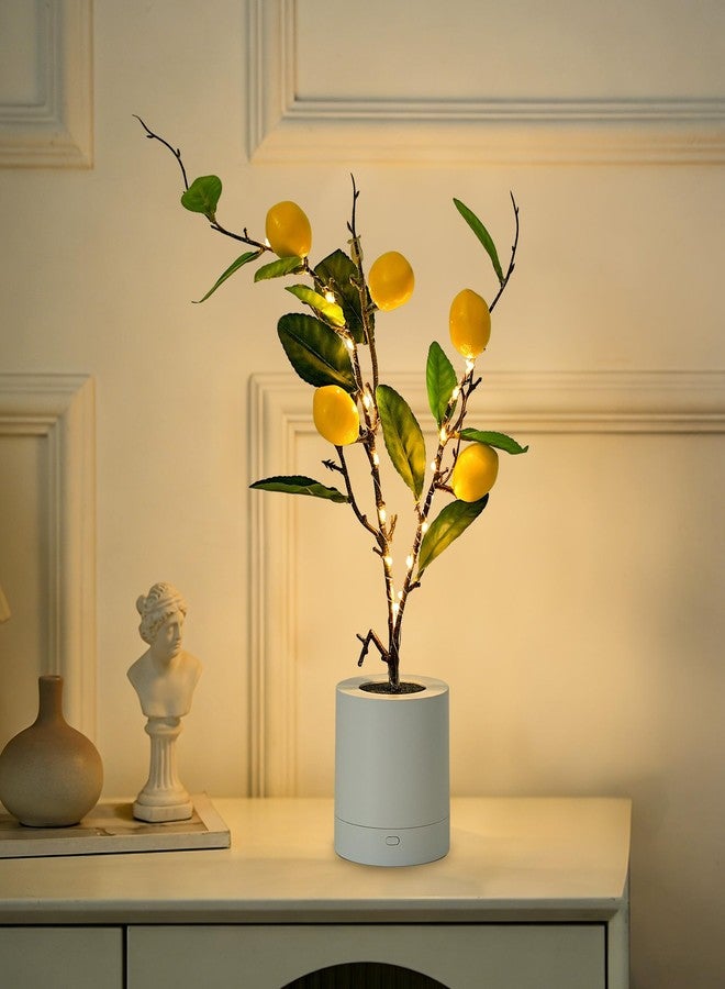 WSYEAR Small Fake Lemon Tree for Lemon Decor,Real Touch Faux Plant for Home Office Desk Decor Farmhouse Kitchen Living Room - Image 1