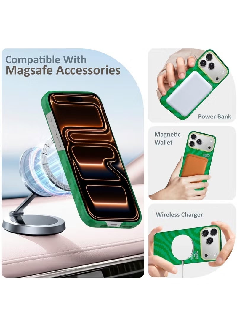 AIRITY Bamboo Fiber Protective Case for iPhone 17 Pro – Ultra Durable Shockproof Protection, Slim Lightweight Fit, Premium Anti-Scratch Eco-Friendly Phone Cover, Stylish Green Design - Image 2