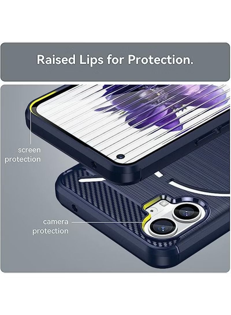 Compatible with Nothing Phone 1 Case Cover Soft TPU Anti-Scratch Shockproof Protective Scratch Resistance Back Cover Accessories Protection Compatible with Nothing Phone 1 Blue - Image 4