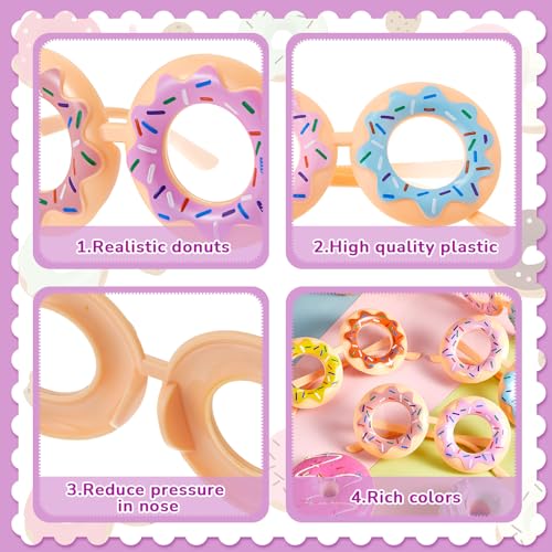 Copkim Donut Sunglasses for Kids Funny Donut Novelty Glasses for Party Decor Photo Booth Props Christmas party Gifts(20 Pairs) - Image 3