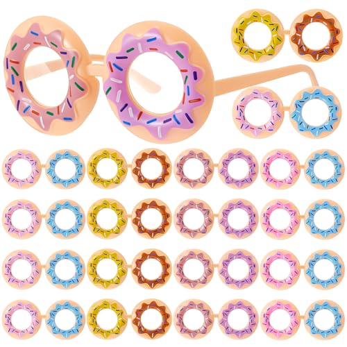 Copkim Donut Sunglasses for Kids Funny Donut Novelty Glasses for Party Decor Photo Booth Props Christmas party Gifts(20 Pairs) - Image 1