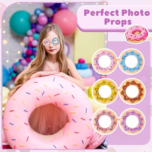 Copkim Donut Sunglasses for Kids Funny Donut Novelty Glasses for Party Decor Photo Booth Props Christmas party Gifts(20 Pairs) - Image 4
