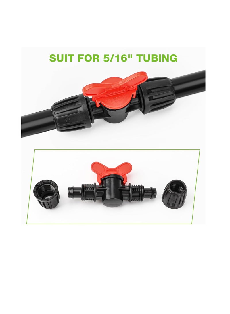 general 6 Packs 5/16” Drip Irrigation Shut Off Valve, In-Line Barbed Locking Valve for 5/16 Inch Tubing, Water Flow Control for Garden, Greenhouse, Raised Bed Systems - Image 3