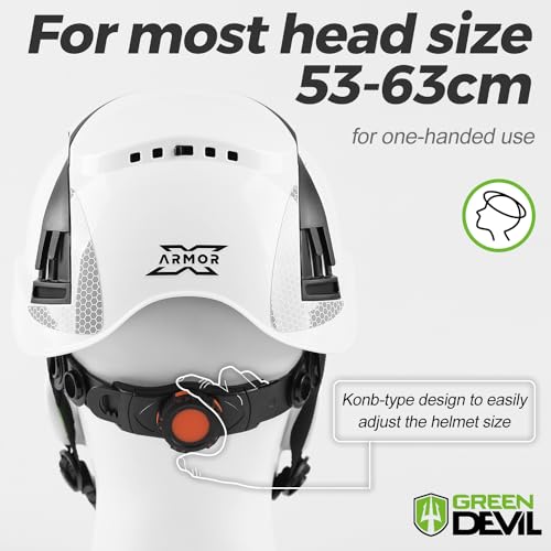 GREEN DEVIL X-Armor Series Hard Hat Vented ABS Work Hardhat for Men Women ANSI Z89.1 Approved Cascos De Construccion Safety Helmet Ideal for Industrial & Construction - Image 4