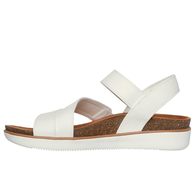 SKECHERS صندل سكيشرز النسائي المريح المرتفع، أبيض 8 م - Image 2