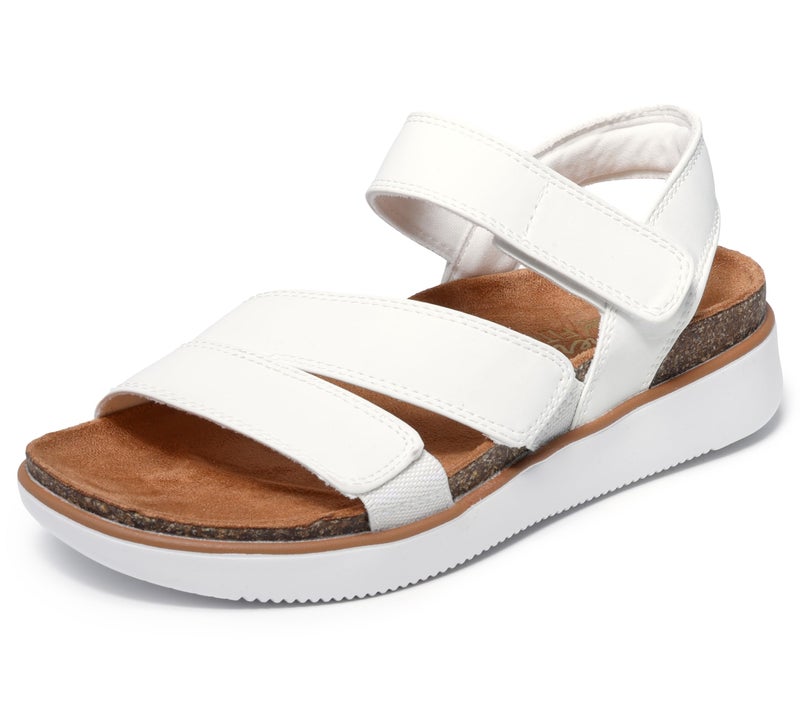 SKECHERS صندل سكيشرز النسائي المريح المرتفع، أبيض 8 م - Image 5