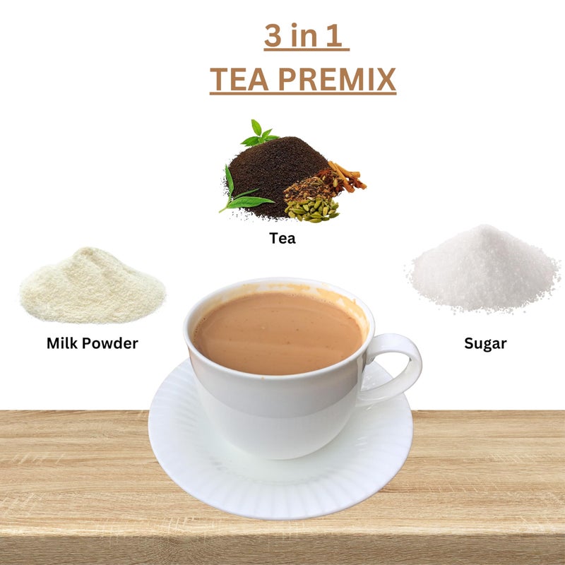 FRESKIM Premium/low sugar Cardamom Masala Tea Premix | low sugar Masala Tea Powder | Masala | 1Kg Pack | Perfect Aroma & Taste | Readymade | Instant | Vending Machine - Image 4