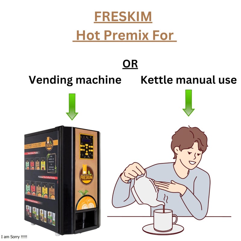 FRESKIM Premium/low sugar Cardamom Masala Tea Premix | low sugar Masala Tea Powder | Masala | 1Kg Pack | Perfect Aroma & Taste | Readymade | Instant | Vending Machine - Image 5