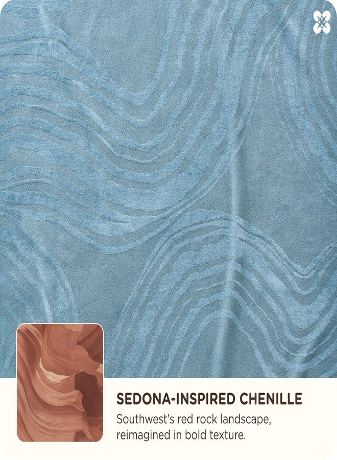 Bedsure 100% Cotton Throw Blanket for Couch - Chenille Woven Textured Blanket Gifts for Women, Cozy and Soft for All Seasons, Home Decor Boho Throw for Bed, Sofa, Tapestry, 50x60 Inches - Image 4