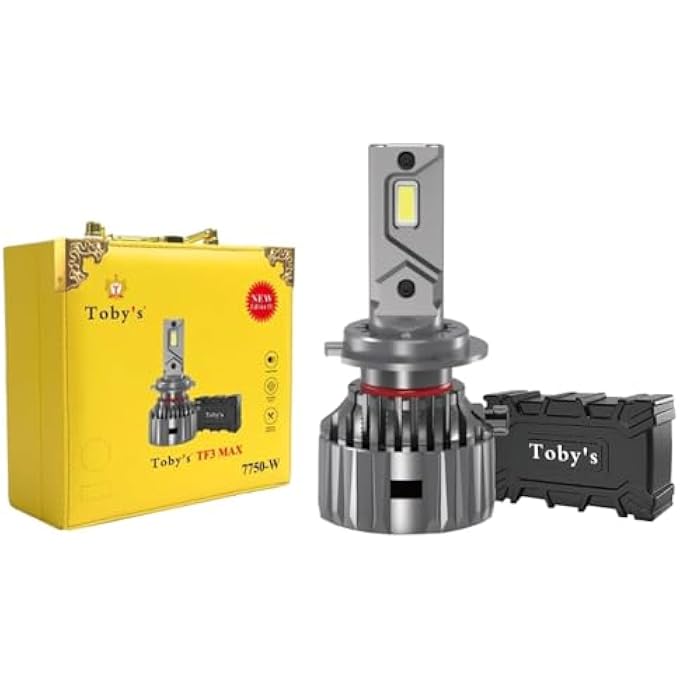 توبيز مجموعة تحويل المصابيح الأمامية LED TF3 Max H139008 بدرجة حرارة اللون 6500 كلفن لومز 15000 لومن باللون الأبيض الماسي، مجموعة توصيل وتشغيل، مقاومة للماء IP65، عبوتان