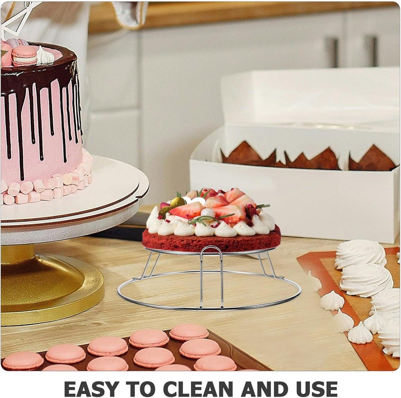 Cake Cooling Rack Stand 6/8 Inch Non-stick Wear-resistant Stainless Steel Baking Cooling Support for Small Cakes and Desserts in Kitchen Baking - Image 3
