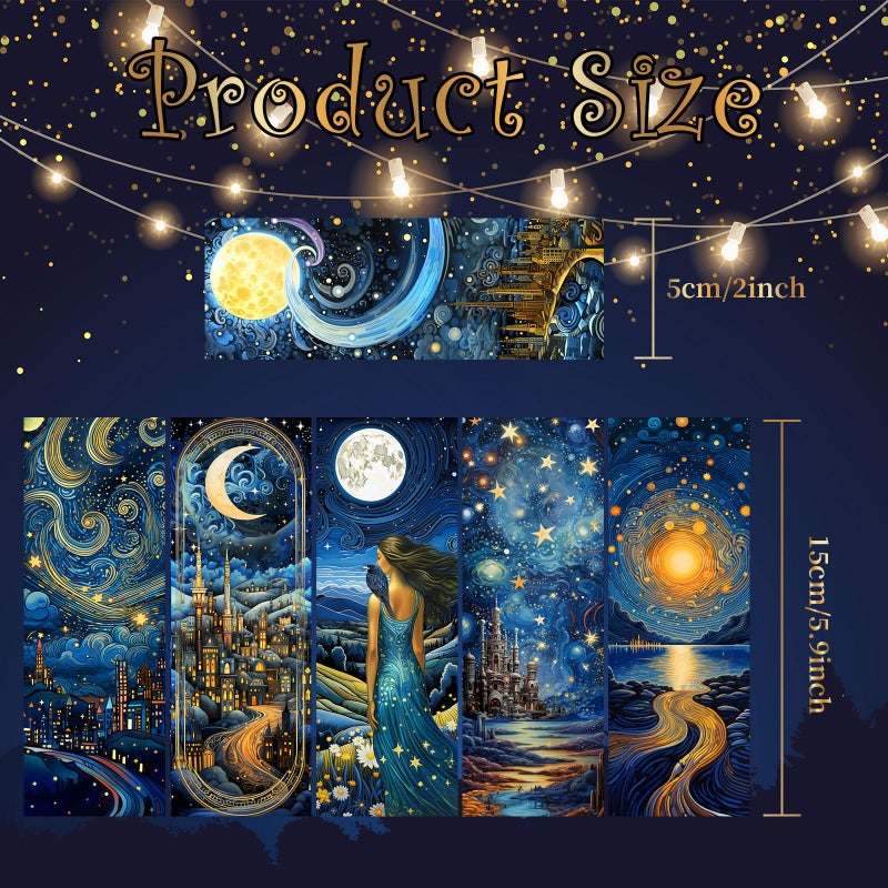 Anseal 12 PCS Celestial Bookmark, Bookmarks for Book Lovers, Bulk Bookmarks for Men, Unique Book Mark for Reading for Boys, Girls, Students, Classroom Gifts, School Prize, Reading Present - Image 3