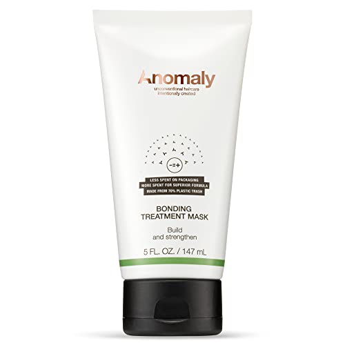 Anomaly Bonding Treatment Mask with Keratin for Dry  Damaged Hair  Strengthen  Protect  Sulfate Free  Paraben Free  Eco Friendly  Sustainable Packaging from Ocean Plastic 5 fl oz white