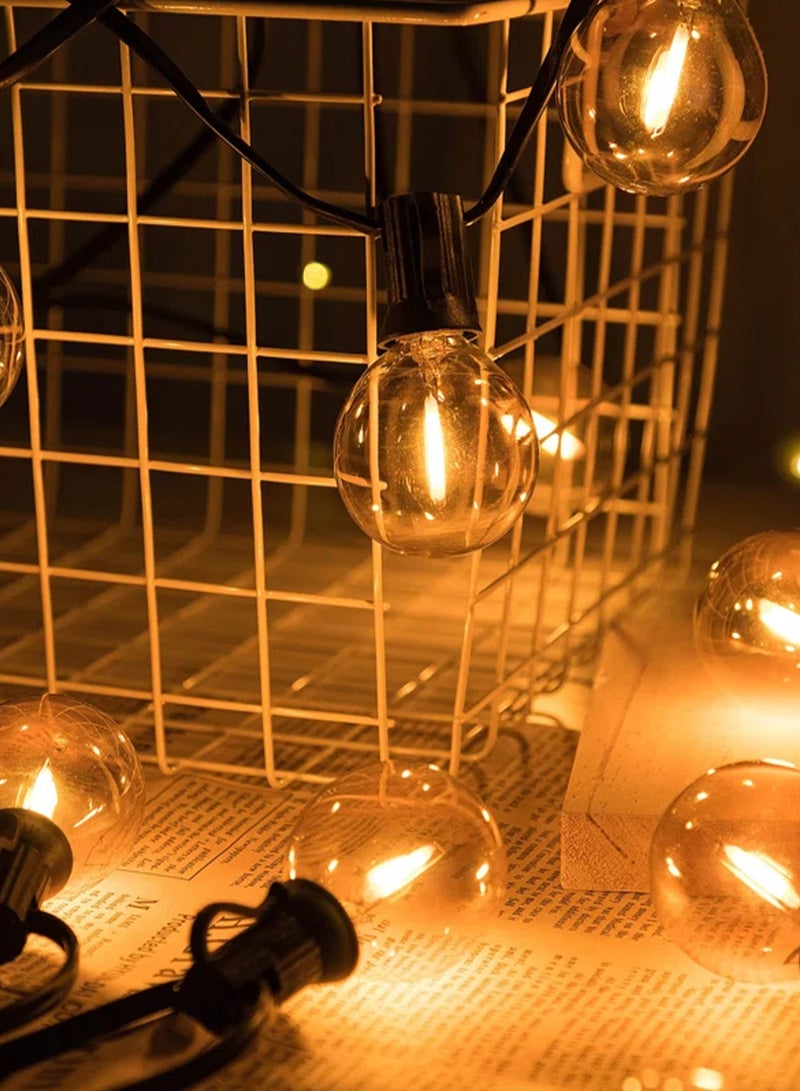 توشيونيكس سلسلة إضاءة LED خارجية بطول 4.30 متر، مزودة بـ 12 مصباحًا كرويًا مقاومًا للكسر، مقاومة للماء بمعيار IP44، إضاءة زخرفية موفرة للطاقة للحديقة، والفناء الخلفي، والشرفة، وحفلات الزفاف والمناسبات، ومهرجان ديوالي، والأعياد، واحتفالات رأس السنة الجديدة. - Image 2