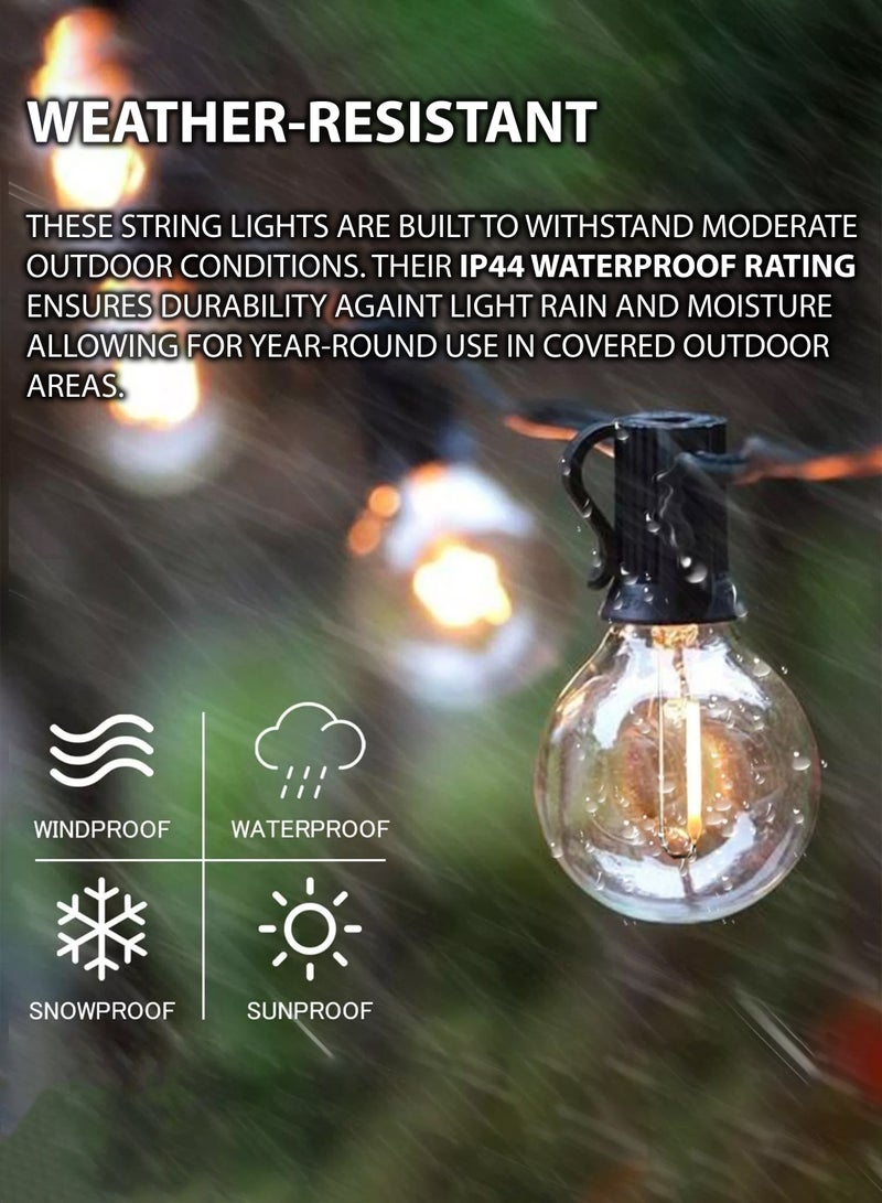 توشيونيكس سلسلة إضاءة LED خارجية بطول 4.30 متر، مزودة بـ 12 مصباحًا كرويًا مقاومًا للكسر، مقاومة للماء بمعيار IP44، إضاءة زخرفية موفرة للطاقة للحديقة، والفناء الخلفي، والشرفة، وحفلات الزفاف والمناسبات، ومهرجان ديوالي، والأعياد، واحتفالات رأس السنة الجديدة. - Image 3