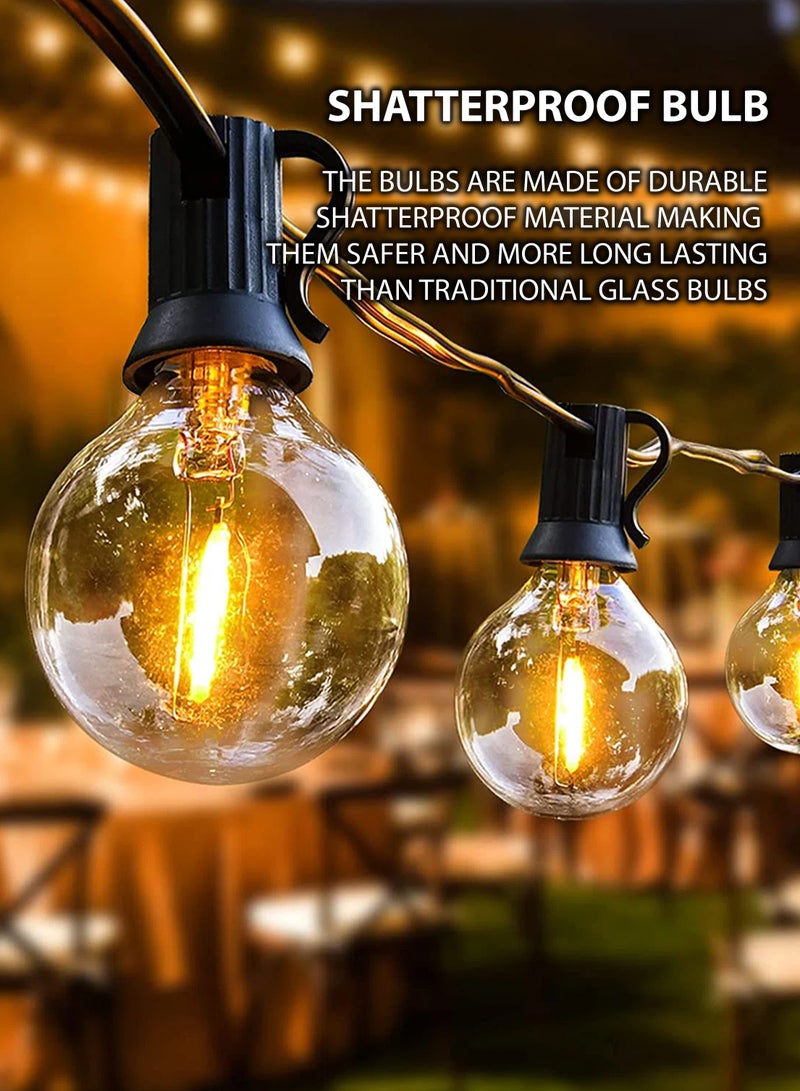 توشيونيكس سلسلة إضاءة LED خارجية بطول 4.30 متر، مزودة بـ 12 مصباحًا كرويًا مقاومًا للكسر، مقاومة للماء بمعيار IP44، إضاءة زخرفية موفرة للطاقة للحديقة، والفناء الخلفي، والشرفة، وحفلات الزفاف والمناسبات، ومهرجان ديوالي، والأعياد، واحتفالات رأس السنة الجديدة. - Image 4