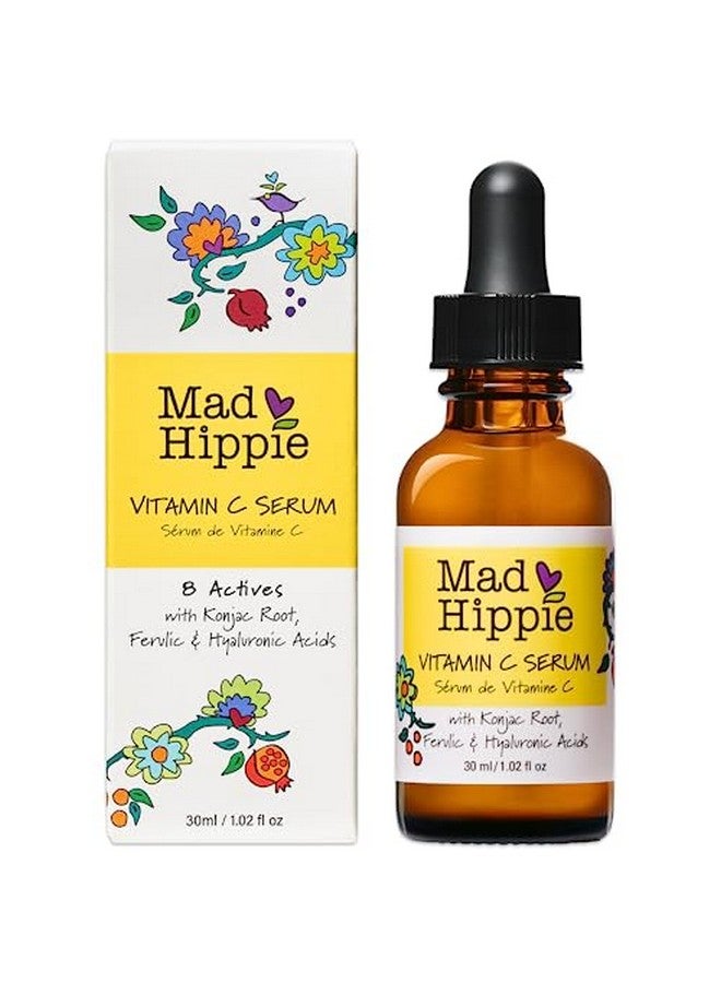 Mad Hippie سيروم فيتامين سي أدهب للوجه مع حمض الهيالورونيك فيتامين هـ وحمض الفيروليك سيروم فيتامين سي للبشرة للنساء/الرجال سيروم لتفتيح البشرة 1.02 أونصة سائلة - Image 1