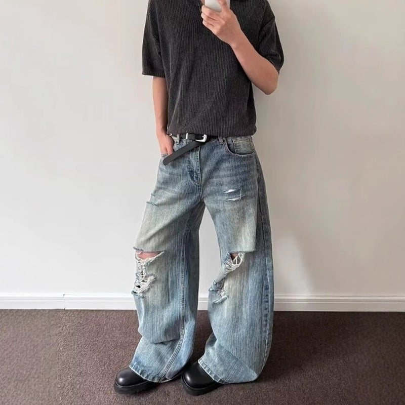 Unisex Casual Daily Denim Jeans - Image 2