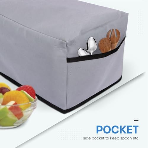 Crasome Dust Proof Water Resistant Kitchen Wet Grinder Cover for 2 Litre Table Top Ultra Perfect S | Ultra Perfect Plus - Grey - Image 3