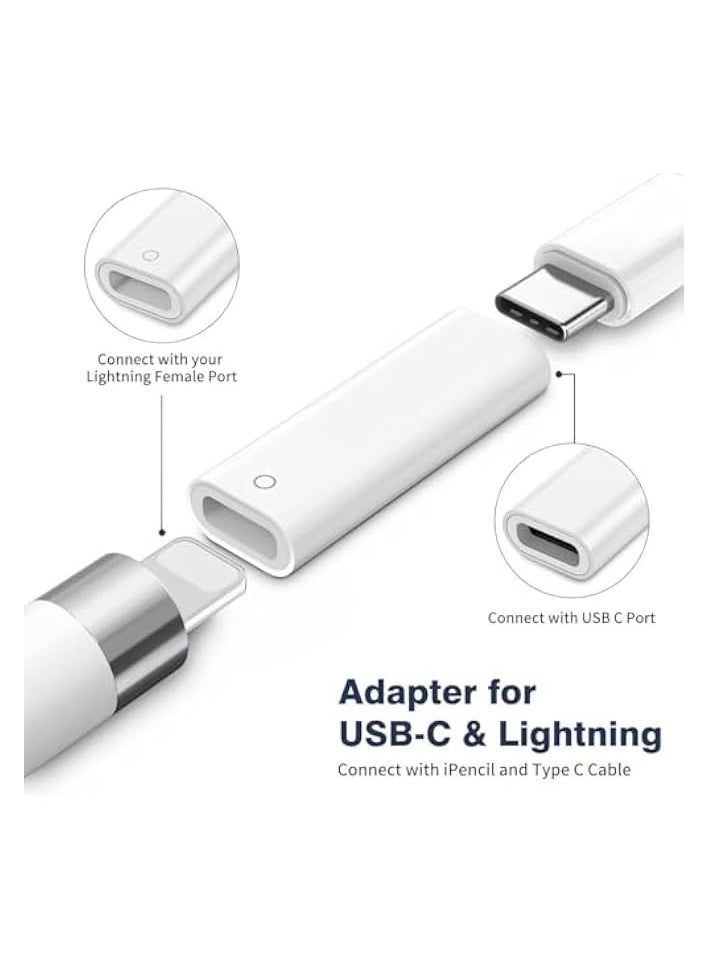 PROMASS USB C to iPencil Adapter, USB Type C to for Lightning Adapter for iPad 10th Generation Female to Female Charging Bluetooth Connector Charger USB-C Pencil for Apple Pencil 1st Generation  - Image 3