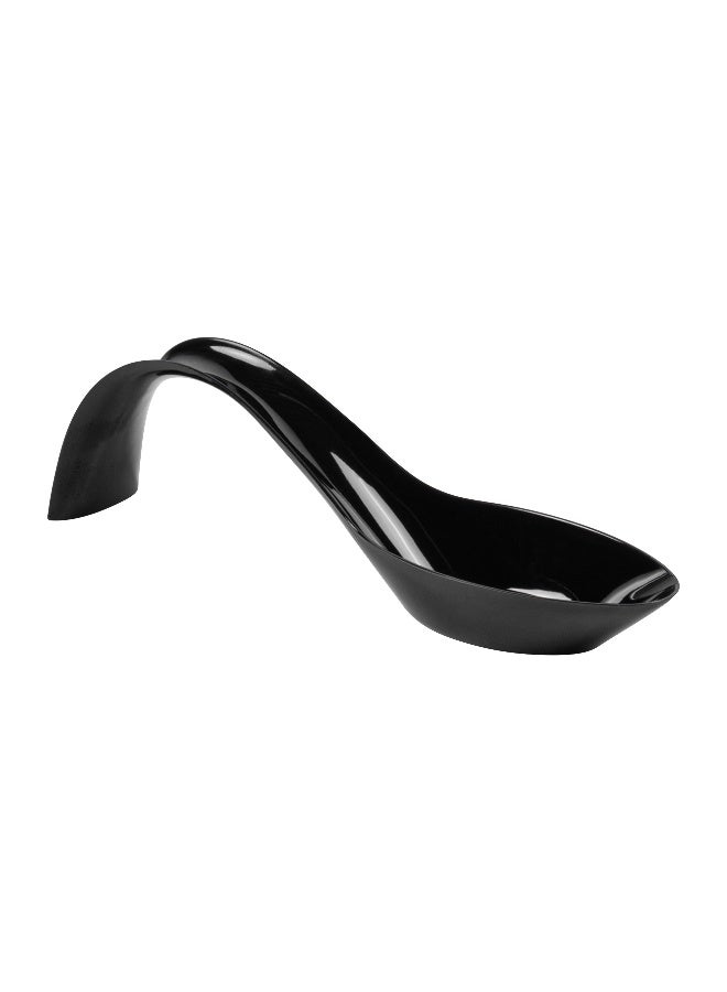 Restaurantware 5 Inch Teardrop Spoons, 100 Stiletto Spoons - Disposable, Indented Basin, Black Plastic Tasting Spoons, For Weddings Or Catering - Image 2