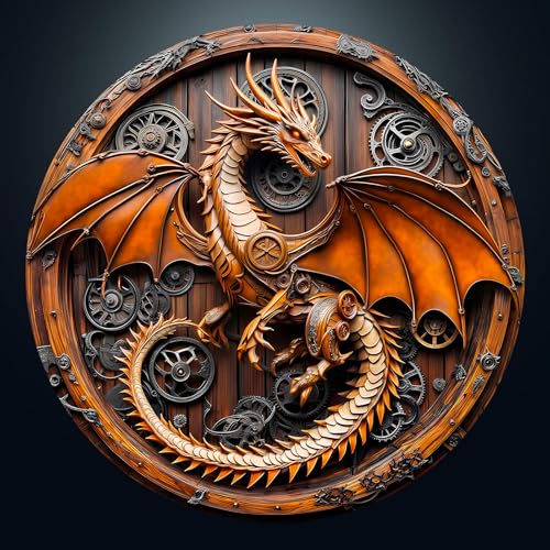 Masseruon 1000 Piece Puzzle for Adults 266 266in Mechanical Dragon Puzzle for Adults 1000 Pieces Jigsaw Puzzles Adult Puzzles Game Unique Gift for Women Men - Image 1