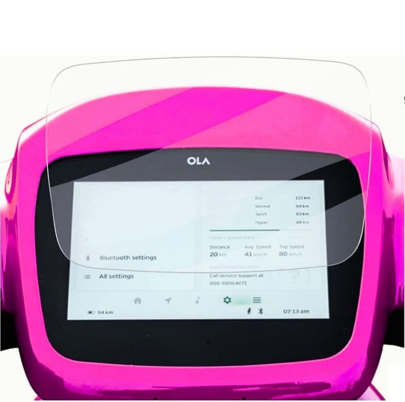 BATCHONE Acrylic Screen Guard Full Screen Protector Compatible For Ola S1 / Ola S1 Pro(Transparent) Screen Coverage Flexible With Easy Installation Kit, Pack of 1 - Image 1