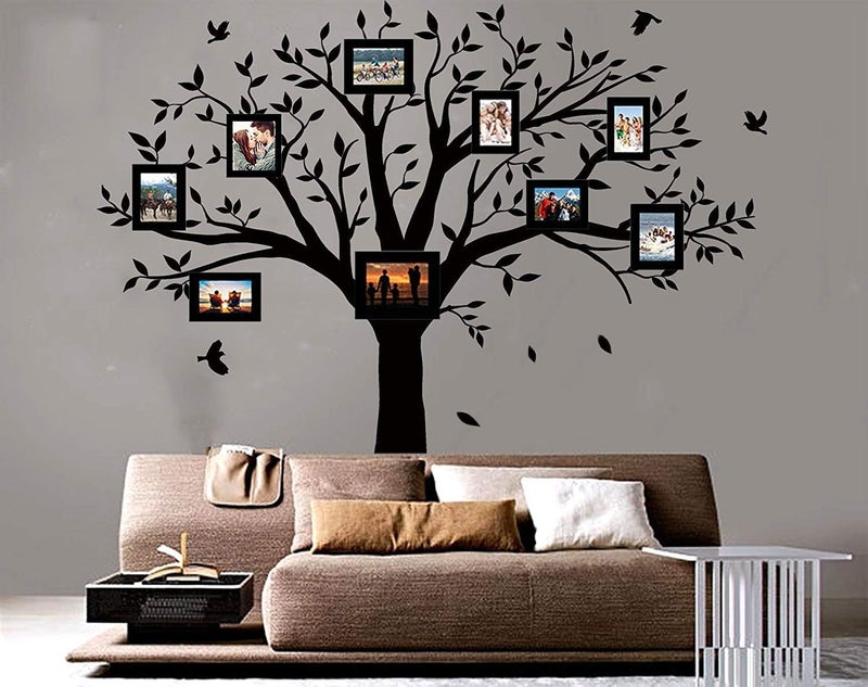 MAFENT Family Tree Wall Decal - 'Family Like Branches On A Tree' Quote Lettering Wall Sticker for Bedroom Decoration (Black) - Image 5