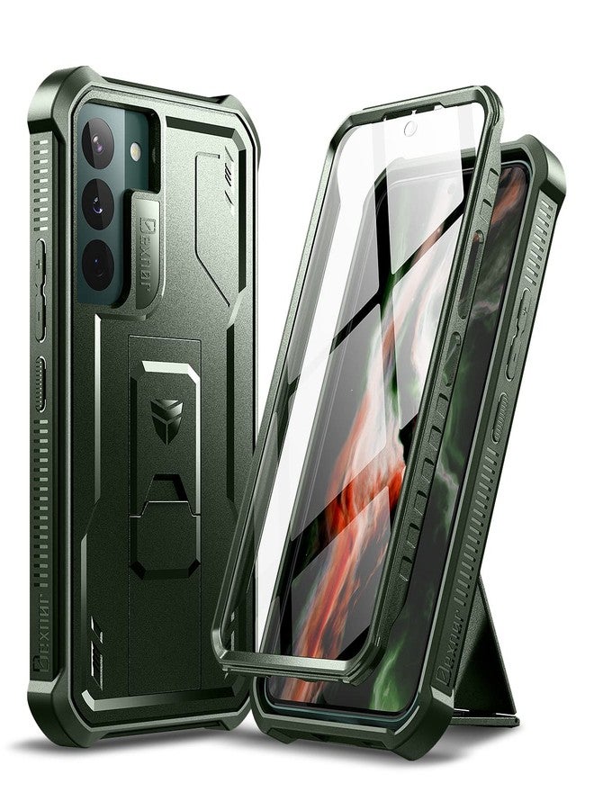 Dexnor Compatible with Samsung Galaxy S22 Plus 5G Case with Built-in Screen Protector Military-Grade 360 Full Body Shockproof Bumper Protection Cover with Stand - Military Green - Image 1