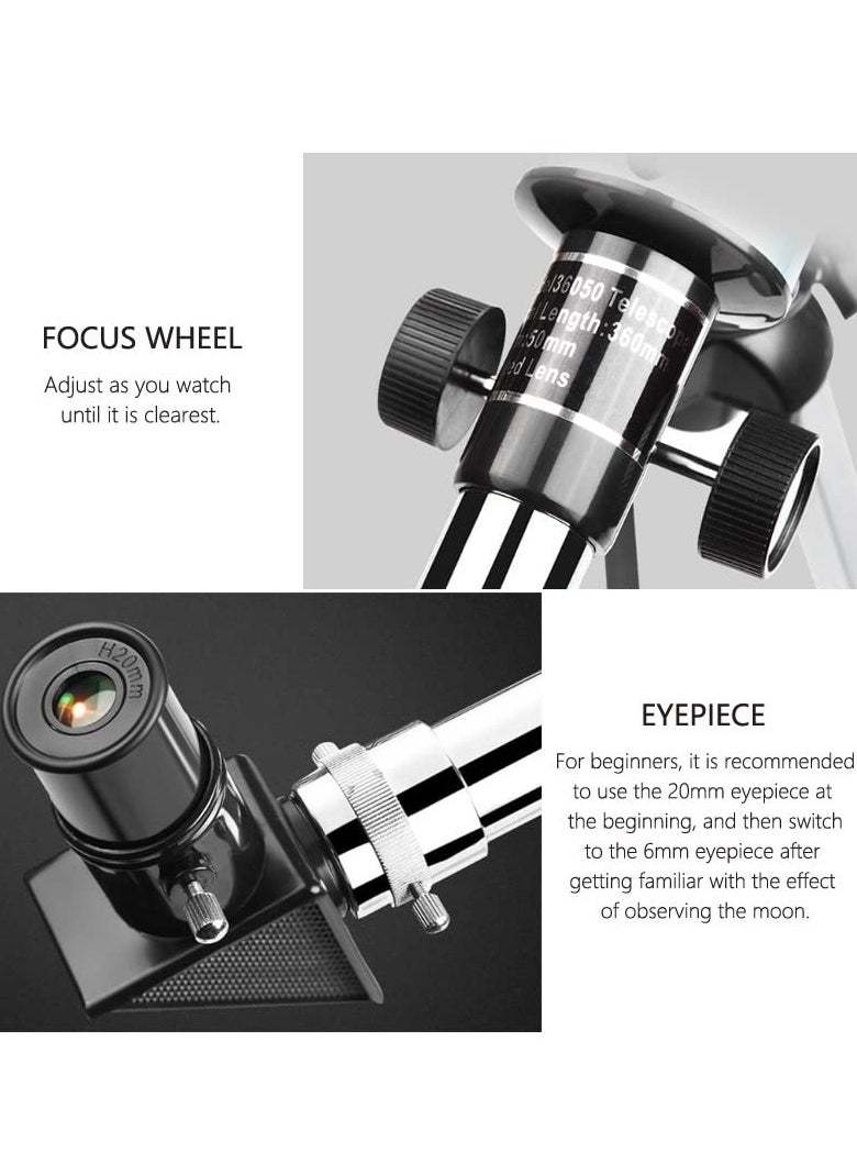 Portable Outdoor Astronomical Telescope for Kids & Beginners