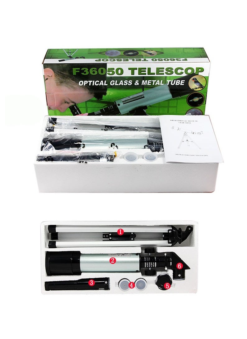 Portable Outdoor Astronomical Telescope for Kids & Beginners