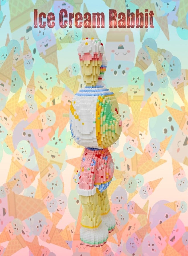 HONLANCH Animal Ice Cream Rabbit Micro Building Blocks Set（8000PCS 55cm High Series） Gift for Adults and Kids - Image 4