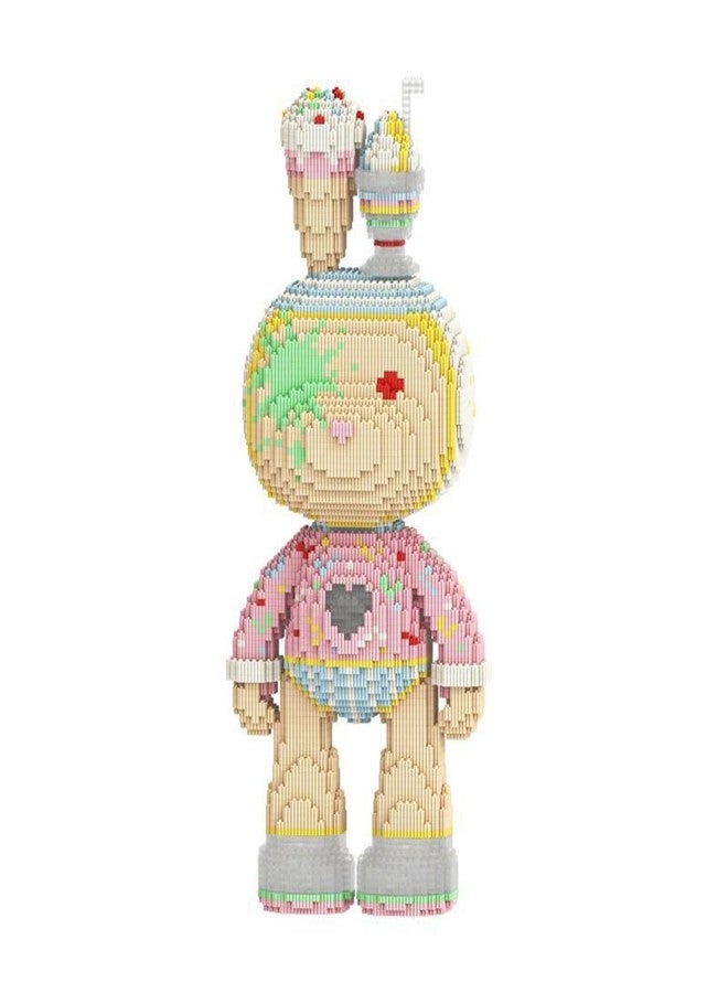 HONLANCH Animal Ice Cream Rabbit Micro Building Blocks Set（8000PCS 55cm High Series） Gift for Adults and Kids - Image 1