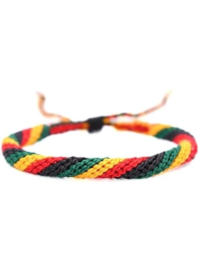 Arabest Rasta Flag Bracelet - Adjustable Green, Gold & Red Bracelet for Men & Women - Reggae Roots Culture Jewerly - Rasta Pride Bracelet - Rasta Souvenir & Meaningful Gift - Image 1