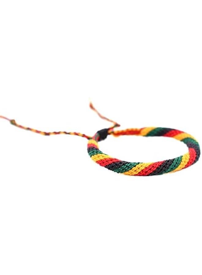 Arabest Rasta Flag Bracelet - Adjustable Green, Gold & Red Bracelet for Men & Women - Reggae Roots Culture Jewerly - Rasta Pride Bracelet - Rasta Souvenir & Meaningful Gift - Image 2