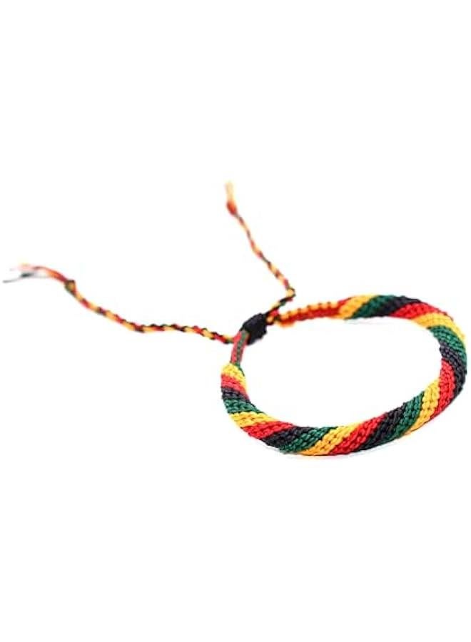 Arabest Rasta Flag Bracelet - Adjustable Green, Gold & Red Bracelet for Men & Women - Reggae Roots Culture Jewerly - Rasta Pride Bracelet - Rasta Souvenir & Meaningful Gift - Image 3