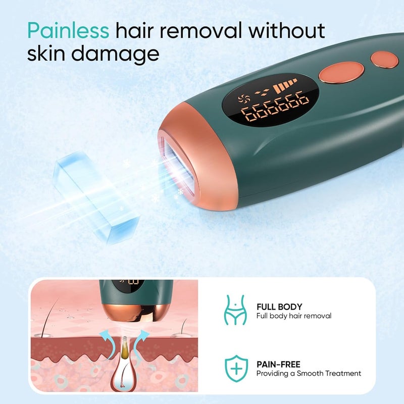 Mokshith IPL Devices Hair Removal Laser Painless Hair Removal Device 999,999 Flashes 5 Energy Levels at Home for Women, Men, Armpits, Bikini, Legs, Body (MO-01) - Image 4