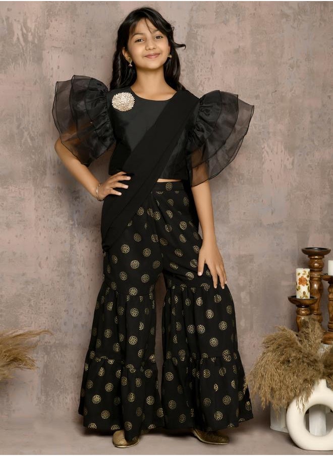 LILPICKS Stylish Top with Printed Sharara Set  - Image 4