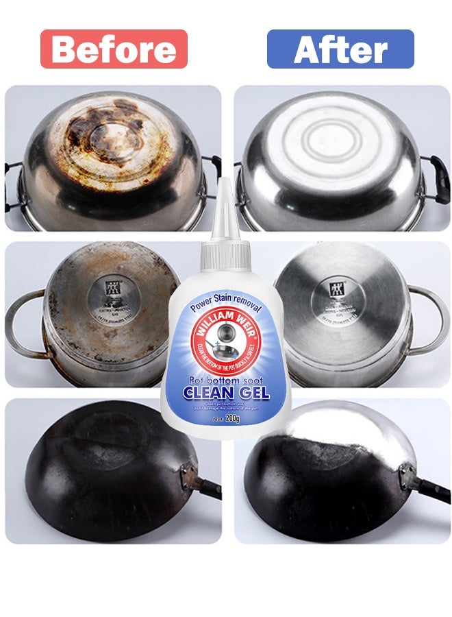 WILLIAM WEIR 200g Cookware Cleanser Pot Bottom Gel Cleaner Polish Stainless Steel Cleaner & Degreaser for Pots, Pans, Bakeware and Grills - Removes Sticky Residue, Oil Stains, Greasy Dirt, Rust Stains, Lime Deposits - Image 4
