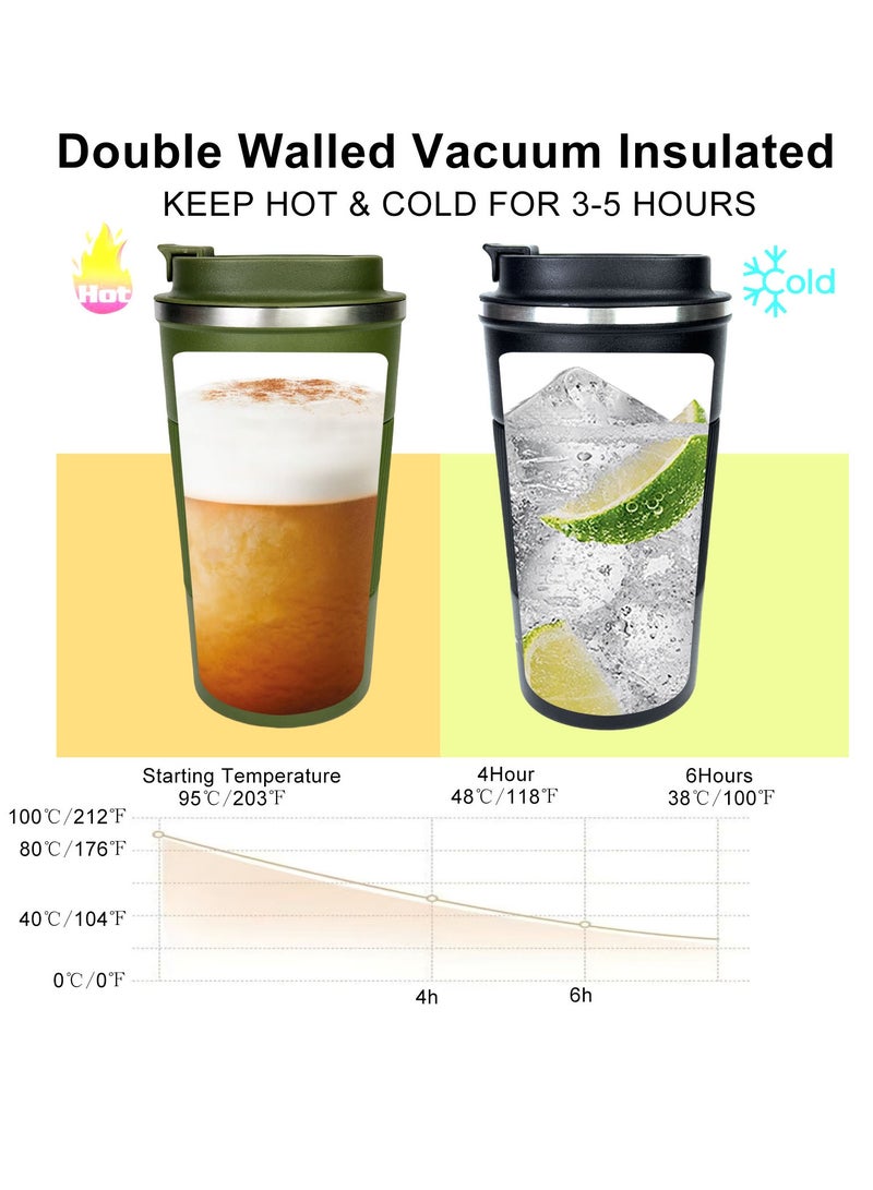 ROEIEIS 510ml Stainless Steel Vacuum Insulated Tumbler with Lid Travel Coffee Mug to Keep Hot or Cold - Image 4