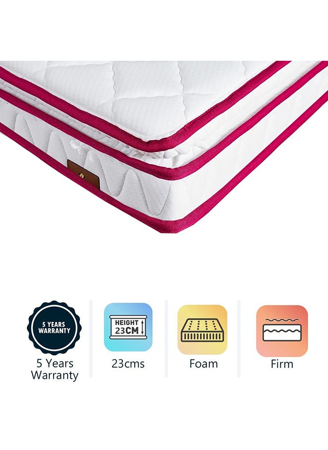 DANUBE HOME - مرتبة مريحة ذات طبقة علوية من الإسفنج مقاس King، ملمس قوي أورثو طبي أبيض/أحمر 200x180x23 سم - Image 1