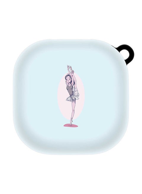 StylePods Custom Case Samsung Galaxy Buds Pro (2021) / Buds Live Case With Anti-Lost Keychain - Flying Ballerina